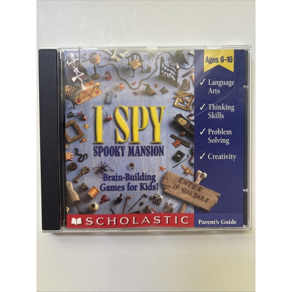 I Spy - Spooky Mansion (PC, 1999, AGES 6-10) VIDEO GAME - SCHOLASTIC - BRAND NEW